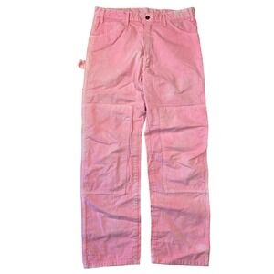 Dickies Pink Double Knee Carpenter Pants 34x32 Baggy Upcycled Cotton W941D7U